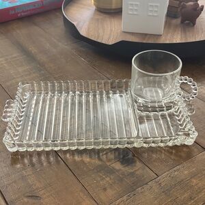 Hazel Atlas 1940s Sip Snack and Smoke Set